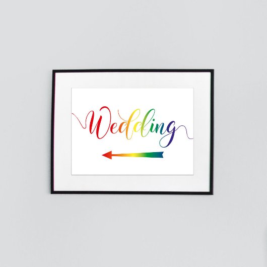 LGBTQ Weddenschap met Pijl-links Poster