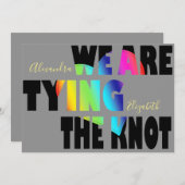 LGBTQ Weddenschap Save The Date (Voorkant / Achterkant)