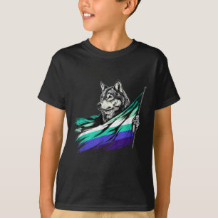 Lgbtq Wolf Gay Mannen Vlag Mlm Pride Lgbt Mlm Vlag T-shirt