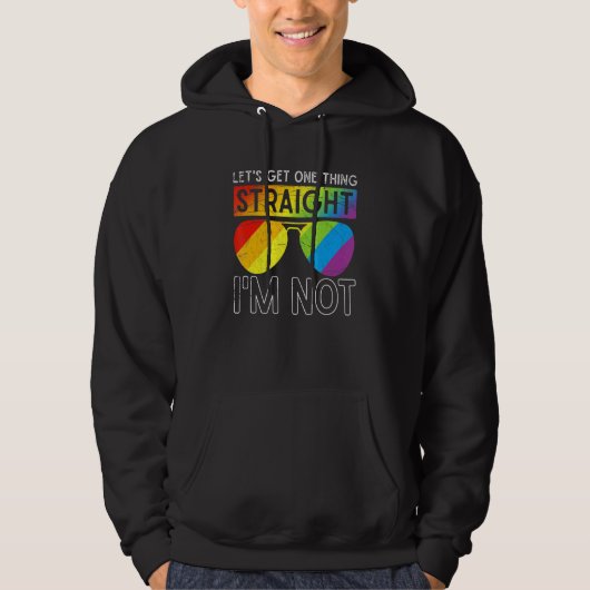 Lgbtq Zonnebril Gay Pride Regenboog Vlag Gelijkhei Hoodie (Voorkant)