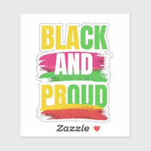 Lgbtq zwart en trots sticker