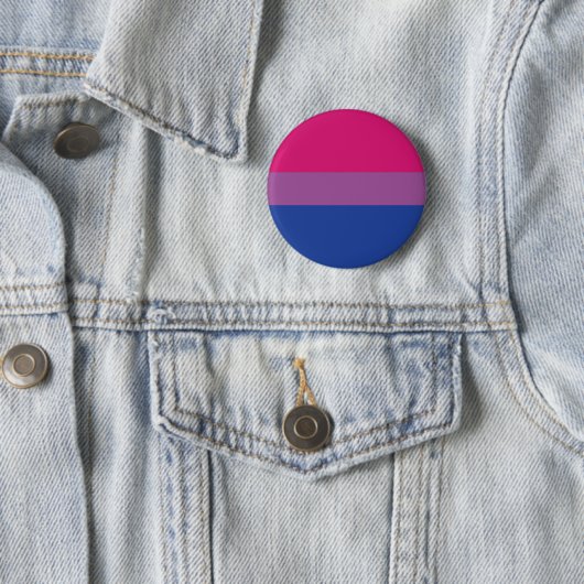 LGBTQI+ Bisexual Pride Flag Ronde Button 5,7 Cm (In situ)