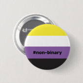 LGBTQI+ niet-Binaire Pride vlag Ronde Button 5,7 Cm (Voorkant /achterkant)