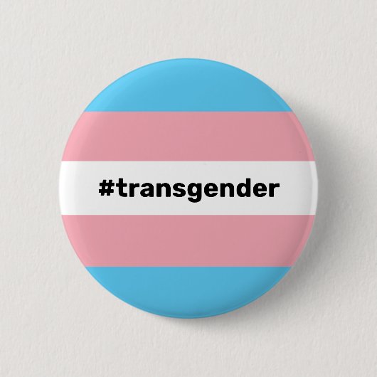 LGBTQI+ Transgender Pride Flag Ronde Button 5,7 Cm (Voorkant)