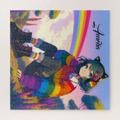 LGBTQIA+ Anime Meisje Lesbische Pride Legpuzzel (Horizontaal)