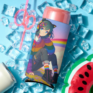 LGBTQIA+ Anime Meisje Lesbische Trots Gepersonalis