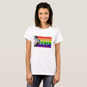 LGBTQIA+-bondgenoot | Regenboogvlag T-shirt (Voorkant volledig)