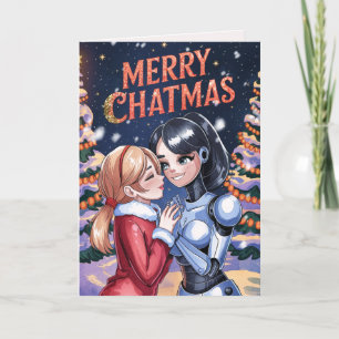 LGBTQIA-chatbot Love Vrouwelijke Ai Kerstmis Feestdagen Kaart