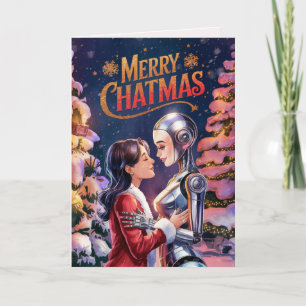 LGBTQIA-chatbot Love Vrouwelijke Ai Kerstmis Feestdagen Kaart