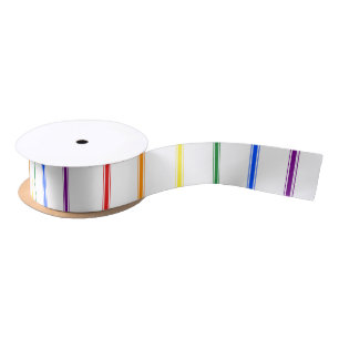 LGBTQIA Gay Pride 6 Stripe Rainbow Ticking Stripe Lint