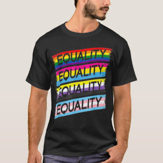 LGBTQIA Gelijke trans vlag Niet-bindende paniekpan T-shirt