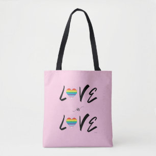 LGBTQIA Liefde is LIEFDE, Rainbow Pride Roze Canva Draagtas