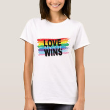 LGBTQIA Liefde Wint altijd Rainbow Pride T-shirt