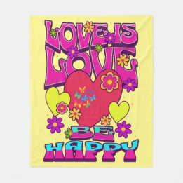 LGBTQIA+ LOVE IS LIEFT. Wees blij Fleece Deken