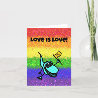 LGBTQIA Love is Love Intersekse Vlag met Gator Kaart