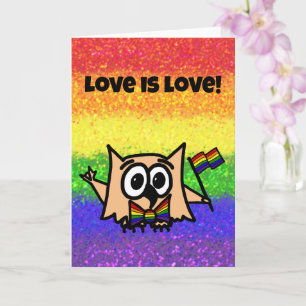LGBTQIA+ Love is Love Pride (Rainbow) met Ollie Kaart