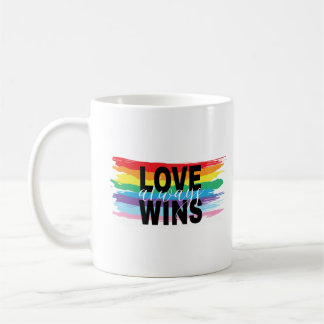 LGBTQIA Love wint altijd Rainbow Pride-Tanktop Koffiemok