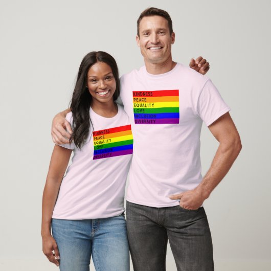 LGBTQIA+ Omarm vriendelijkheid Vrede Gelijkheid Kw T-shirt (Unisex)