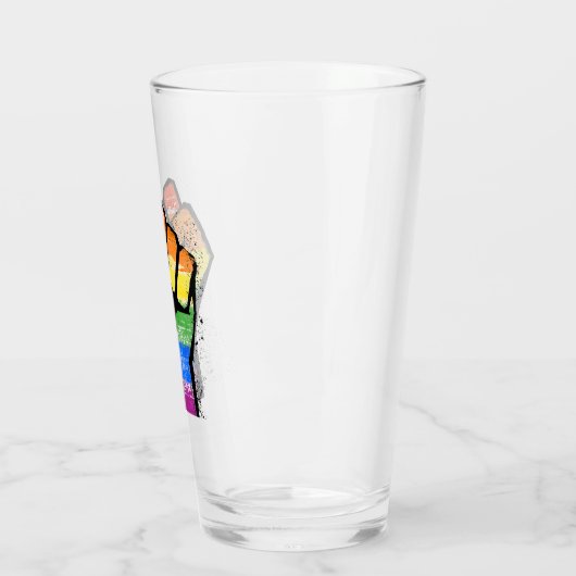 LGBTQIA Pride Flag Glas (Links)