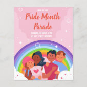 LGBTQIA Pride Month Parade Flyer (Achterkant)