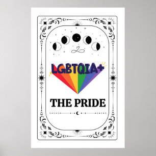LGBTQIA Pride Tarot Gay Trans Queer Regenboog Zodi Poster