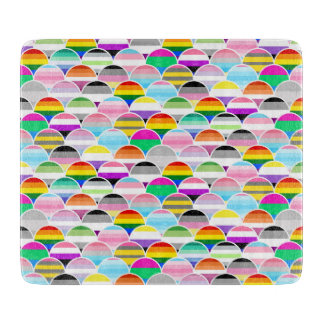 LGBTQIA+ Queer Scalloped Pride Flag Fans Snijplank