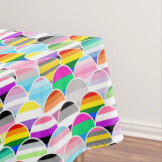 LGBTQIA+ Queer Scalloped Pride Flag Fans Tafelkleed