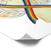 LGBTQIA Rainbow Awareness Ruban Poster Art Imprime (Coin)