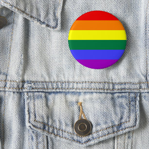 LGBTQIA+ Rainbow Pride-vlag Ronde Button 5,7 Cm