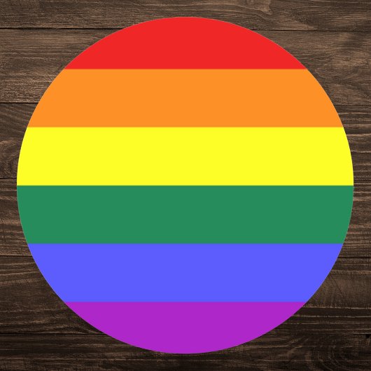 LGBTQIA+ Rainbow Pride-vlag Ronde Sticker
