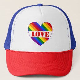 LGBTQIA+ Regenboogvlag Liefdeshart voor Pride Maan Trucker Pet