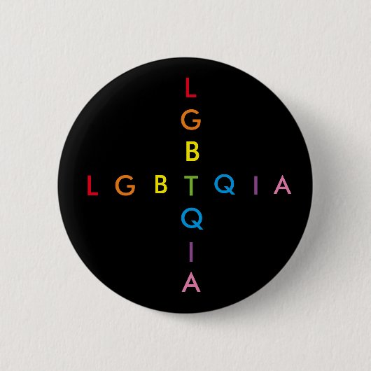 LGBTQIA RONDE BUTTON 5,7 CM (Voorkant)