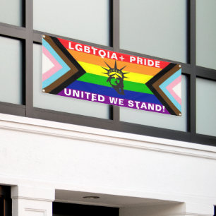 LGBTQIA+ "United We Stand" PRIDE Parade/Wall Spandoek