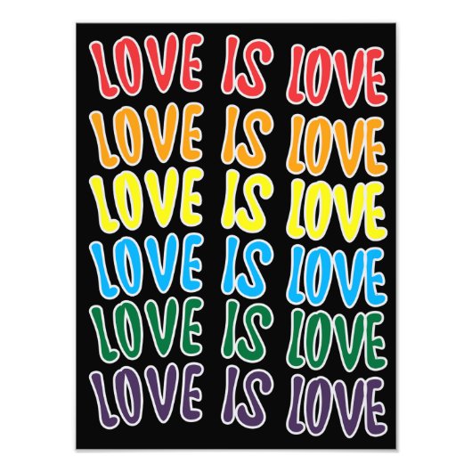 LgbtqLove is Liefde Typografie Foto Afdruk (Voorkant)