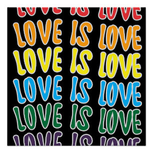 LgbtqLove is Liefde Typografie Perfect Poster
