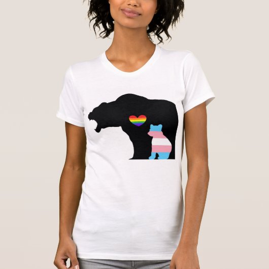 LGBTQUIA+ Beer ter bescherming van het trans-beer T-shirt (Voorkant)