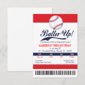 LGC Batter Up Baseball Ticket 2e versie Kaart (Voorkant / Achterkant)