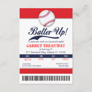 LGC Batter Up Baseball Ticket 2e versie Kaart