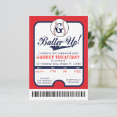 LGC Batter Up Baseball Ticket Celebration/Birthday Kaart (Staand voorkant)