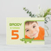 LGC Green Gator Invite Kaart (Staand voorkant)