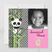 LGC| Panda Peek A Boo Pink Invitation (Devant)