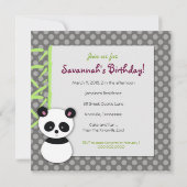 LGC | Panda Peek A Boo Pink uitnodiging (Achterkant)