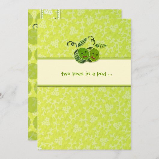 LGC | Twee erwten in een aanbesteding met twee peu Kaart (Voorkant / Achterkant)