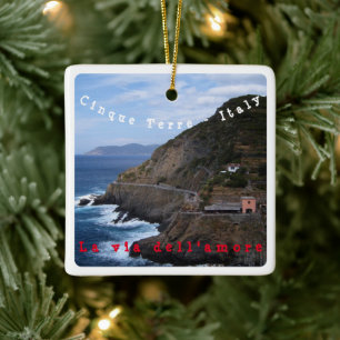 LGR017 CINQUE TERRE, Way of love, Italië, Keramisch Ornament