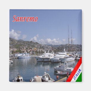 LGR081 SANREMO - Port - Liguria - Italië - Fridge Magneet