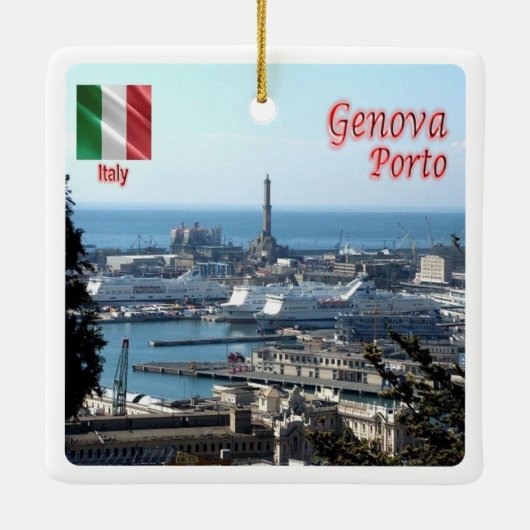 LGR150 GENOA PORT, Liguria, Italië; Keramisch Ornament (Achterkant)