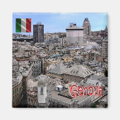 LGR151 GENUA Cityscape, Ligurië, Italië, Koelkast Magneet (Voorkant)