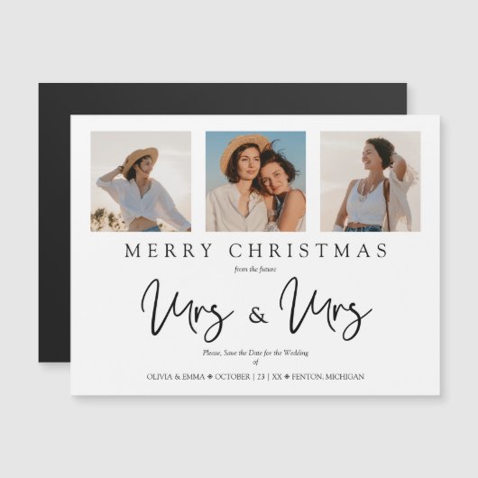 LGTB Lesbian Whimsical MRS & MRS Christmas Wedding (Voorkant / Achterkant)