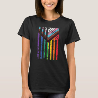 LGTBIAQ+ Pride US Flag Pride Maand T-shirt