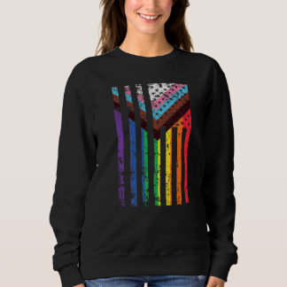 LGTBIAQ+ Pride US Flag Pride Maand Trui